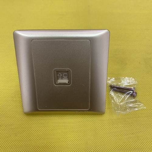 Bộ ổ cắm mạng đơn Cat 6 màu vàng